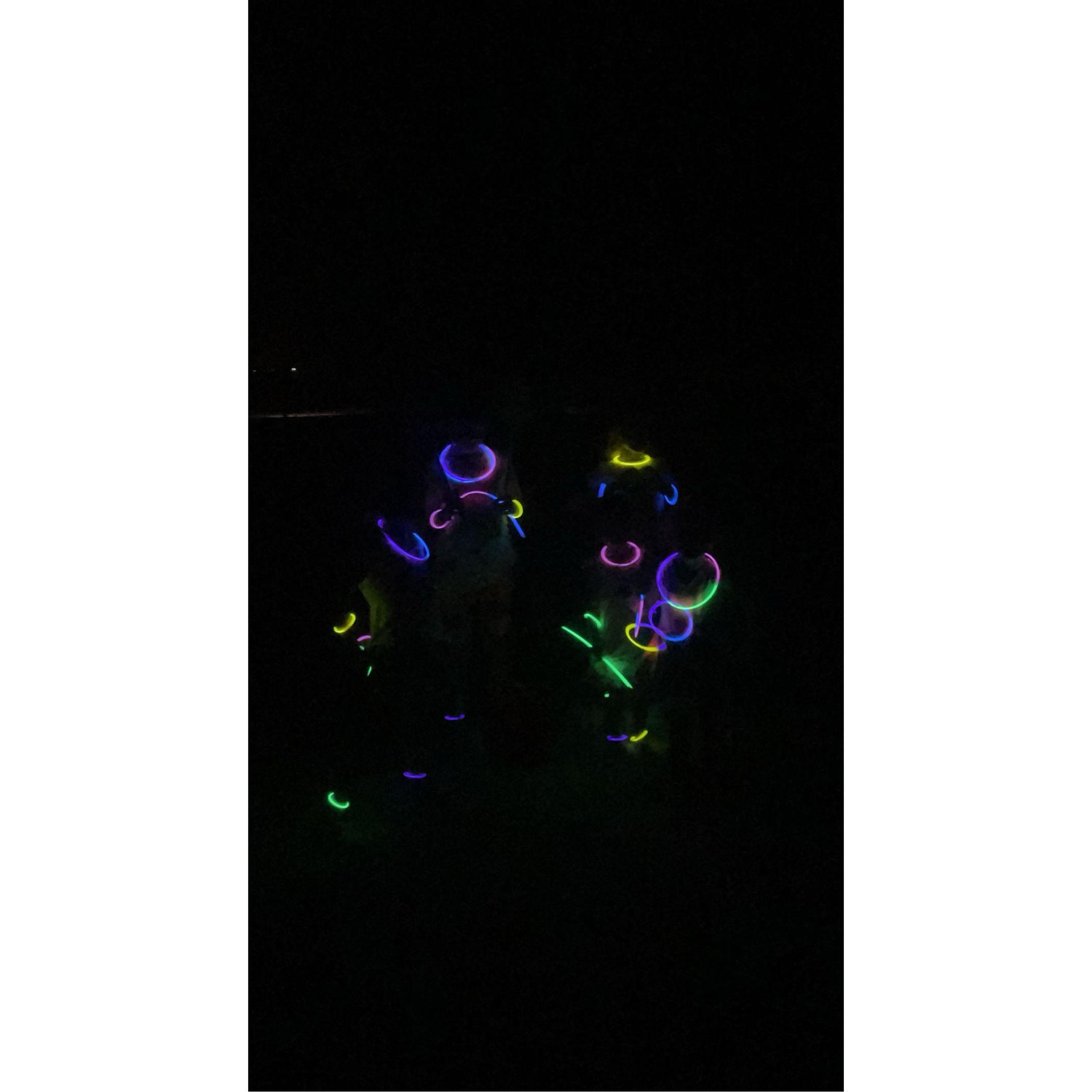 Some of our beloved nieces&nephews crab hunting in glow stick apparel.