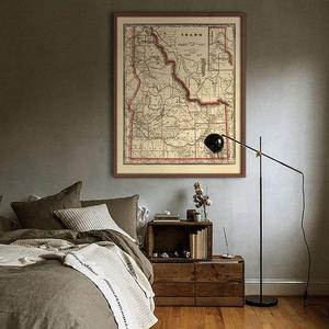 Map of Idaho 1896 Vintage Idaho map, Poster in 4 sizes up to 36x45" Large old map of Idaho state, also in blue - Limited Edition of 100