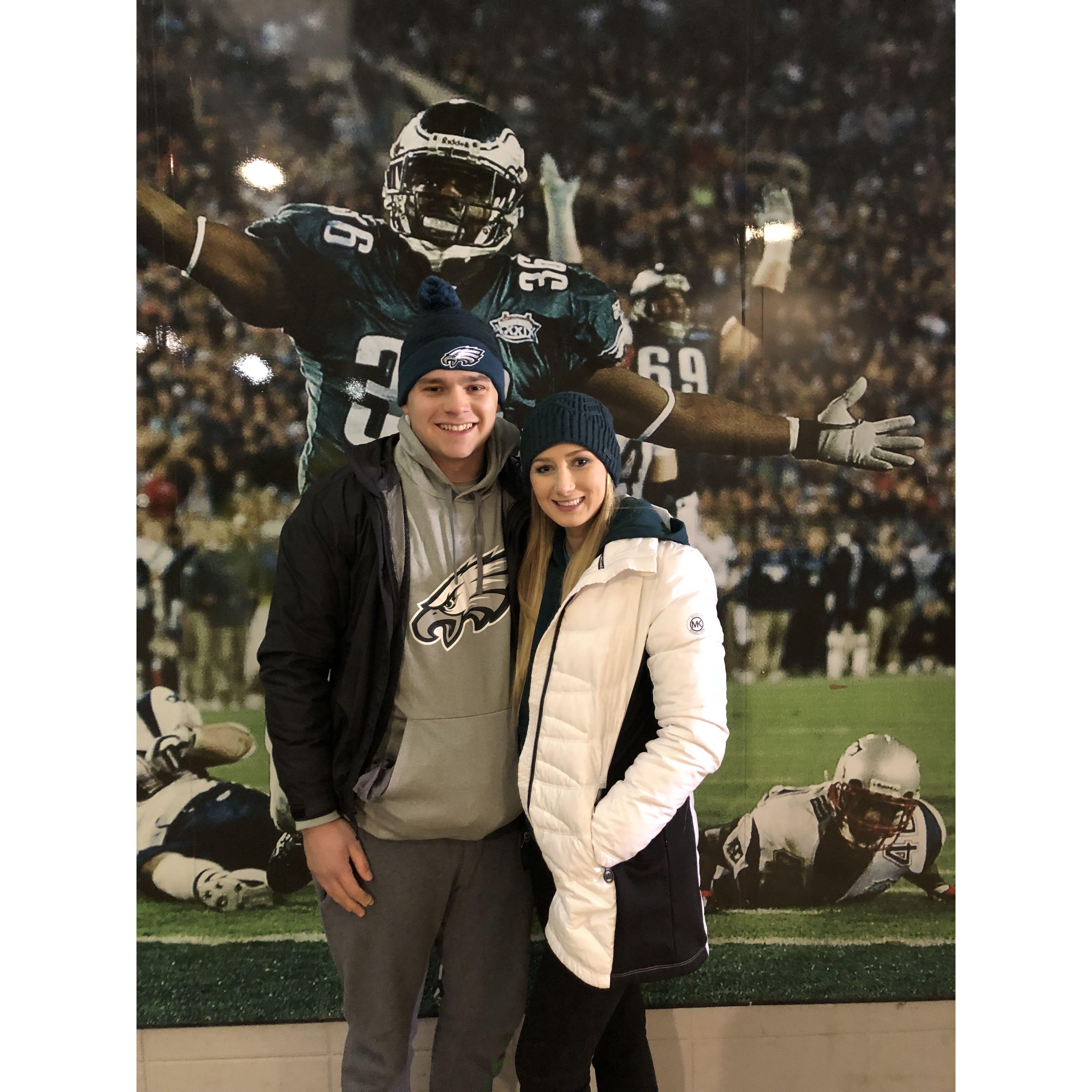 Surprising Gage with Eagles game tickets and heading straight to Philly on Christmas Day 2017!