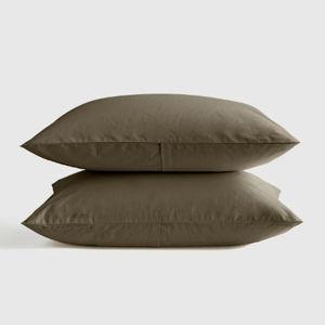 Standard - Organic Brushed Cotton Sham Set in Dusty Olive