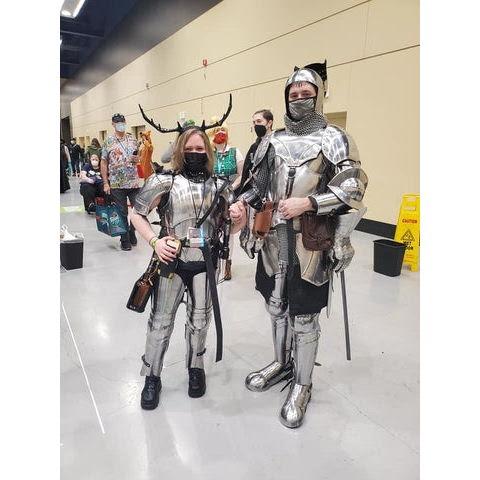 All armored up at Comic Con!