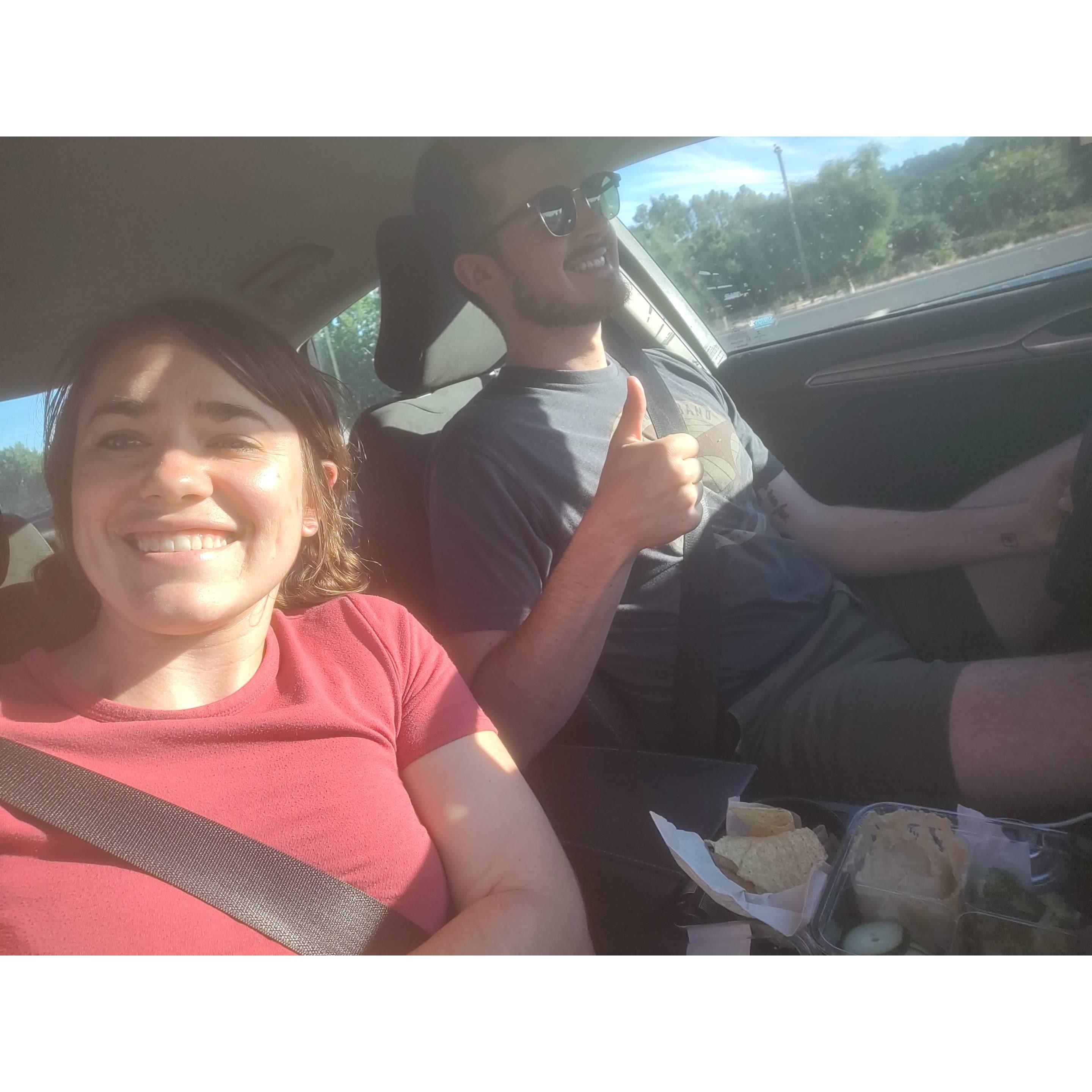 road trippin and snackin