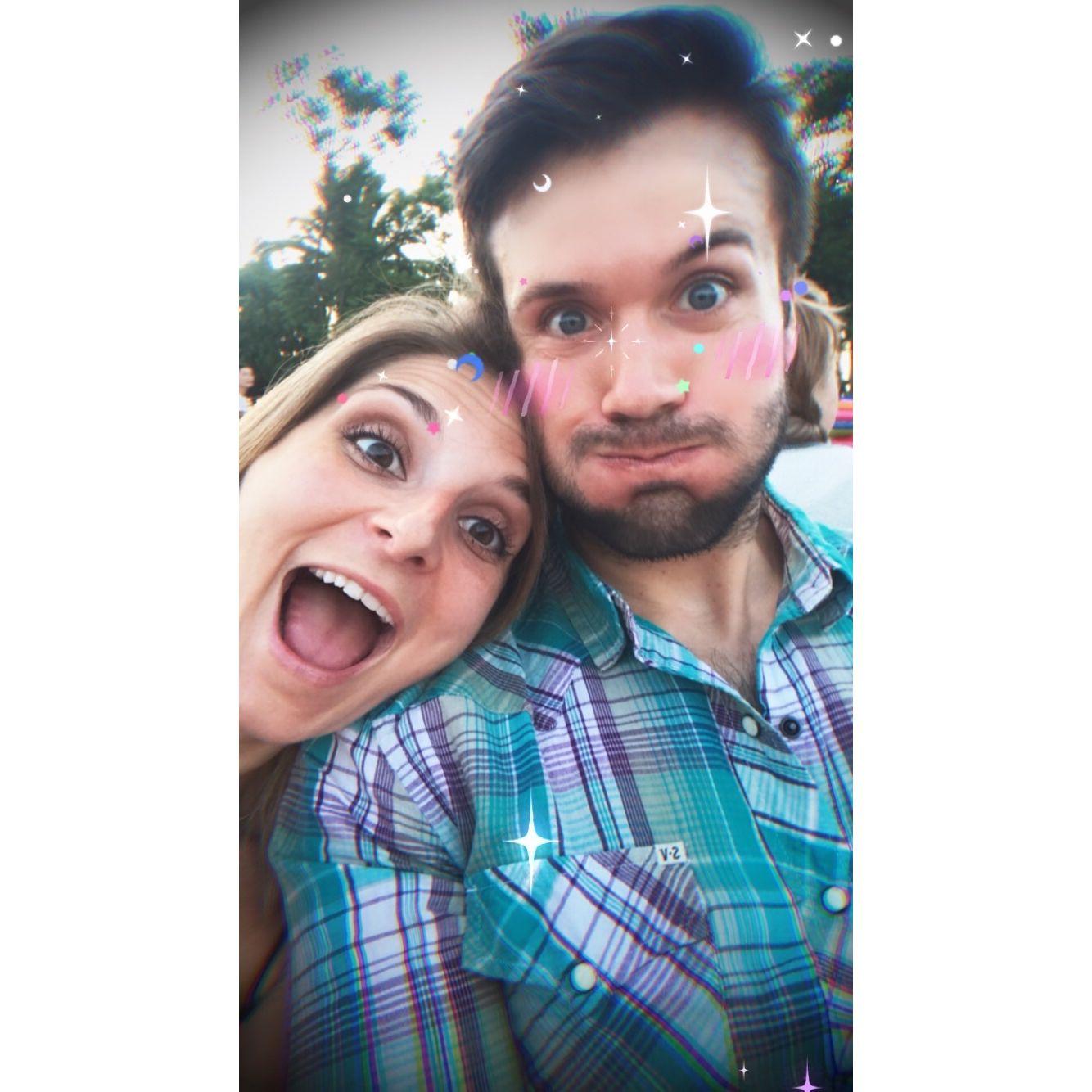 Watching a movie in a cemetery calls for silly filters.