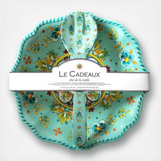 2-Piece Madrid Melamine Salad Bowl & Servers Gift Set