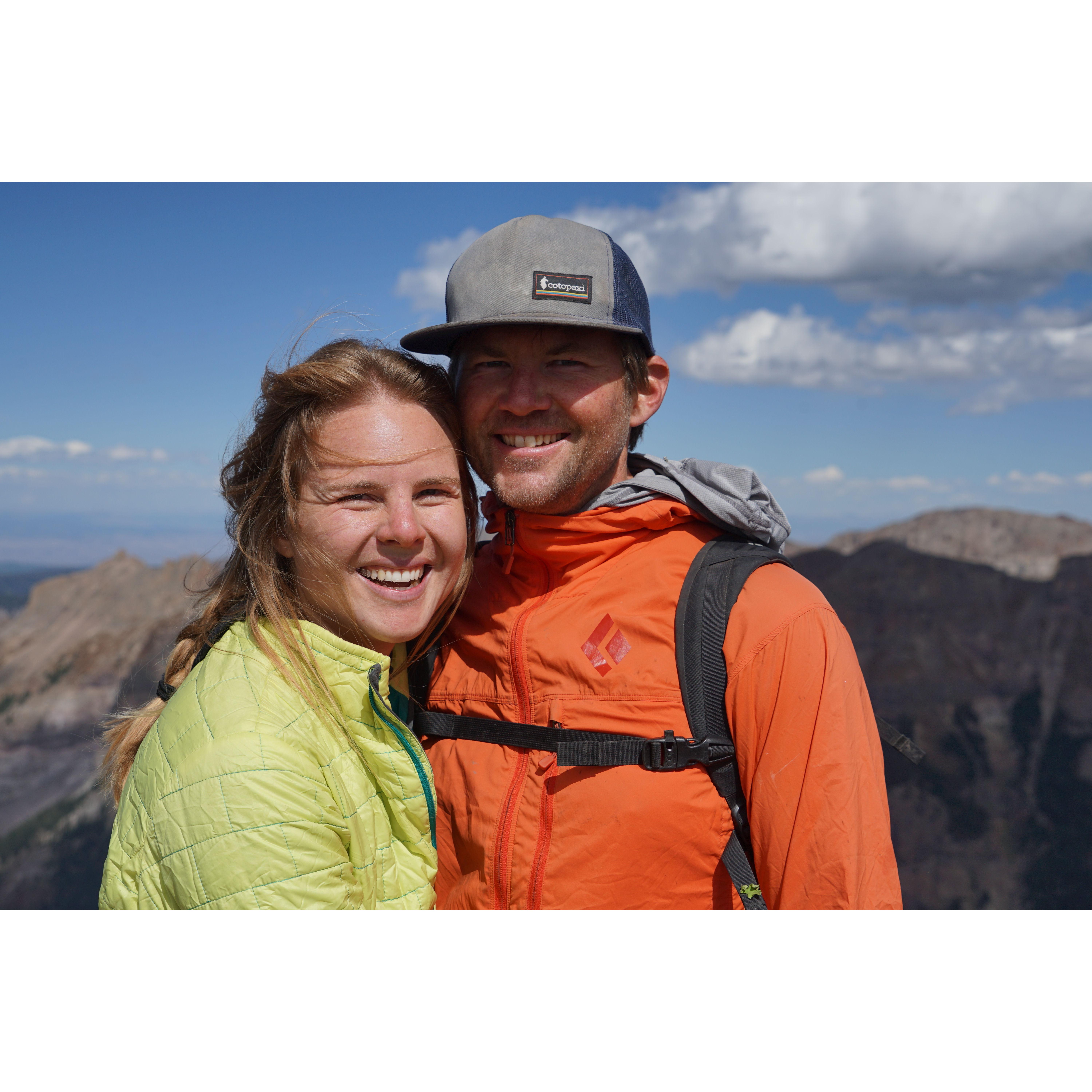 Summit smiles for one of Andrew's birthday hikes