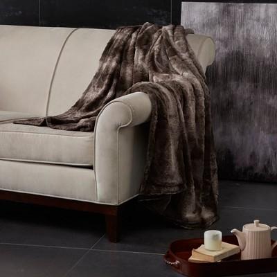 Chocolate Marselle Oversized Faux Fur Throw (60"X70")