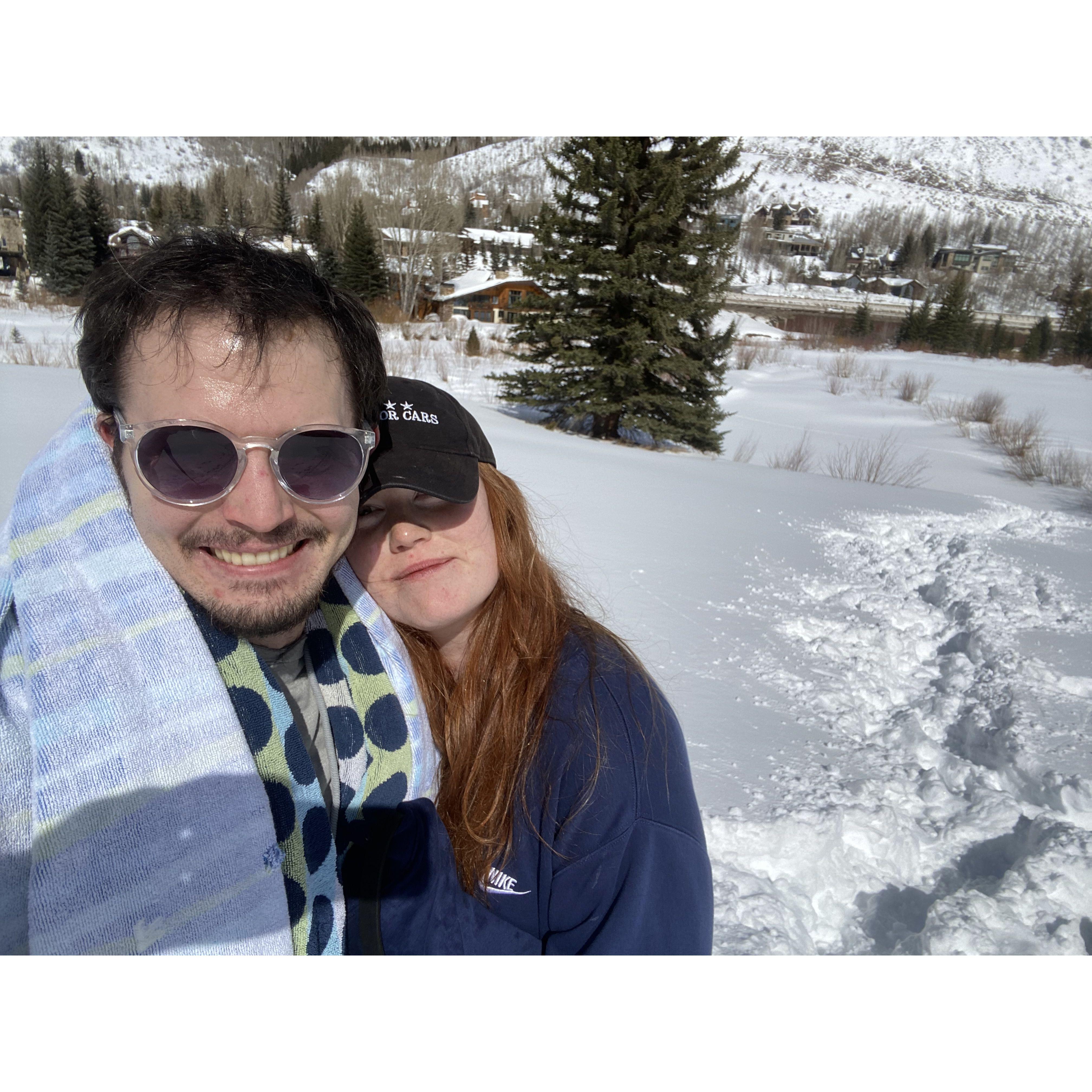 Our first picture together in Vail