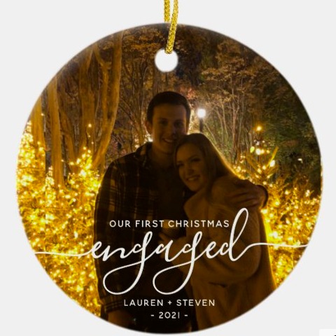 We get at least one special ornament every year that either commemorates a milestone or is a memento from a trip. This is 2021's.