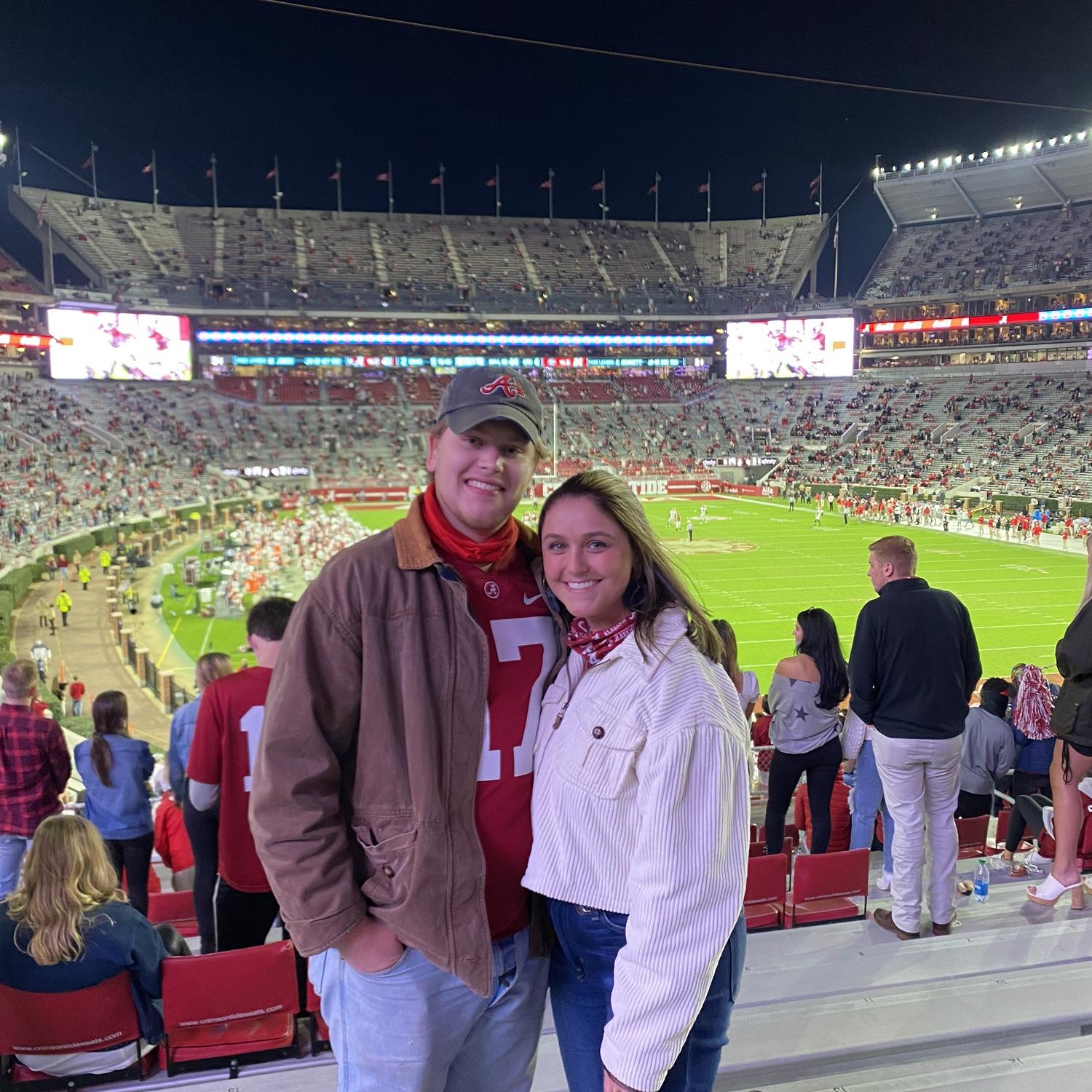 November 2020- Alabama game night against the Georgia Bulldogs
