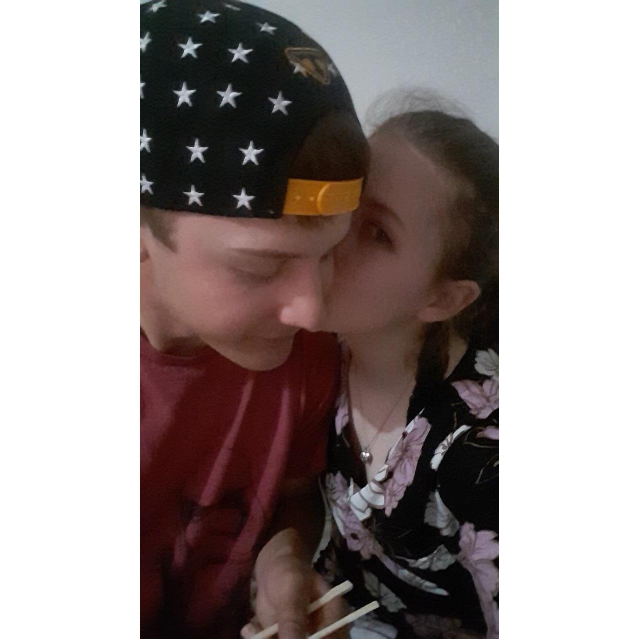 Goofing off with my love