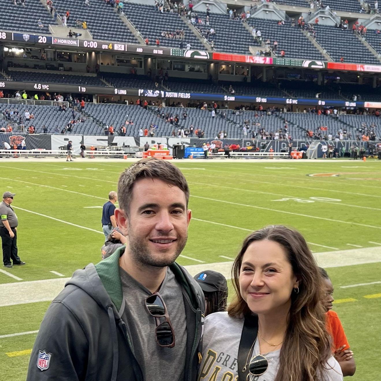 Claire's first NFL game.. Go Pack!