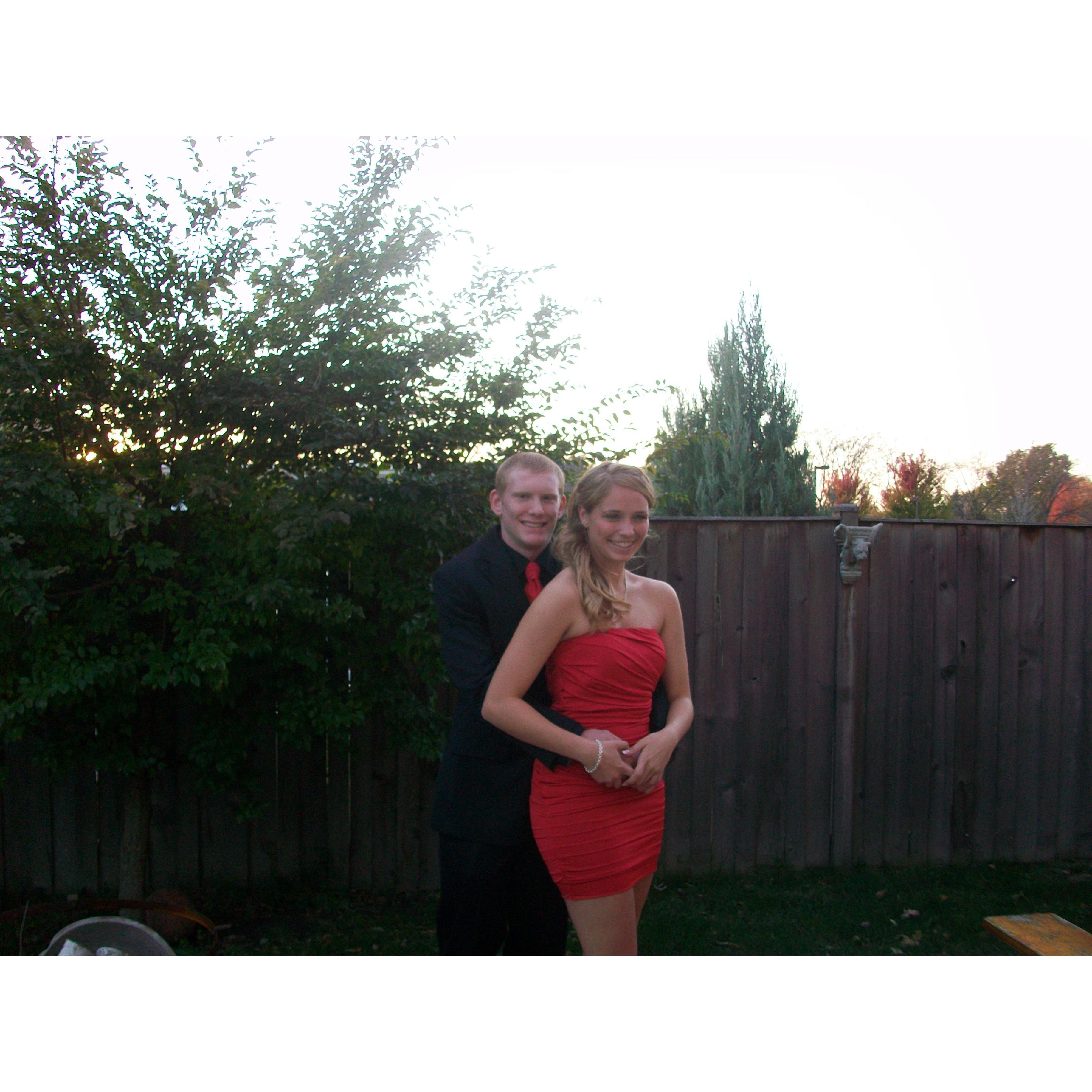 Homecoming 2011, dating for 1 month. We were such babies!