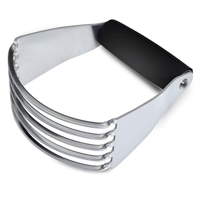 Dough Blender, Stainless Steel Pastry Cutter - Hand Kitchen Tool (1, Black)