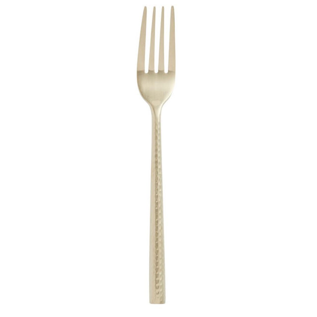 Champagne Satin Hammered Salad Fork
