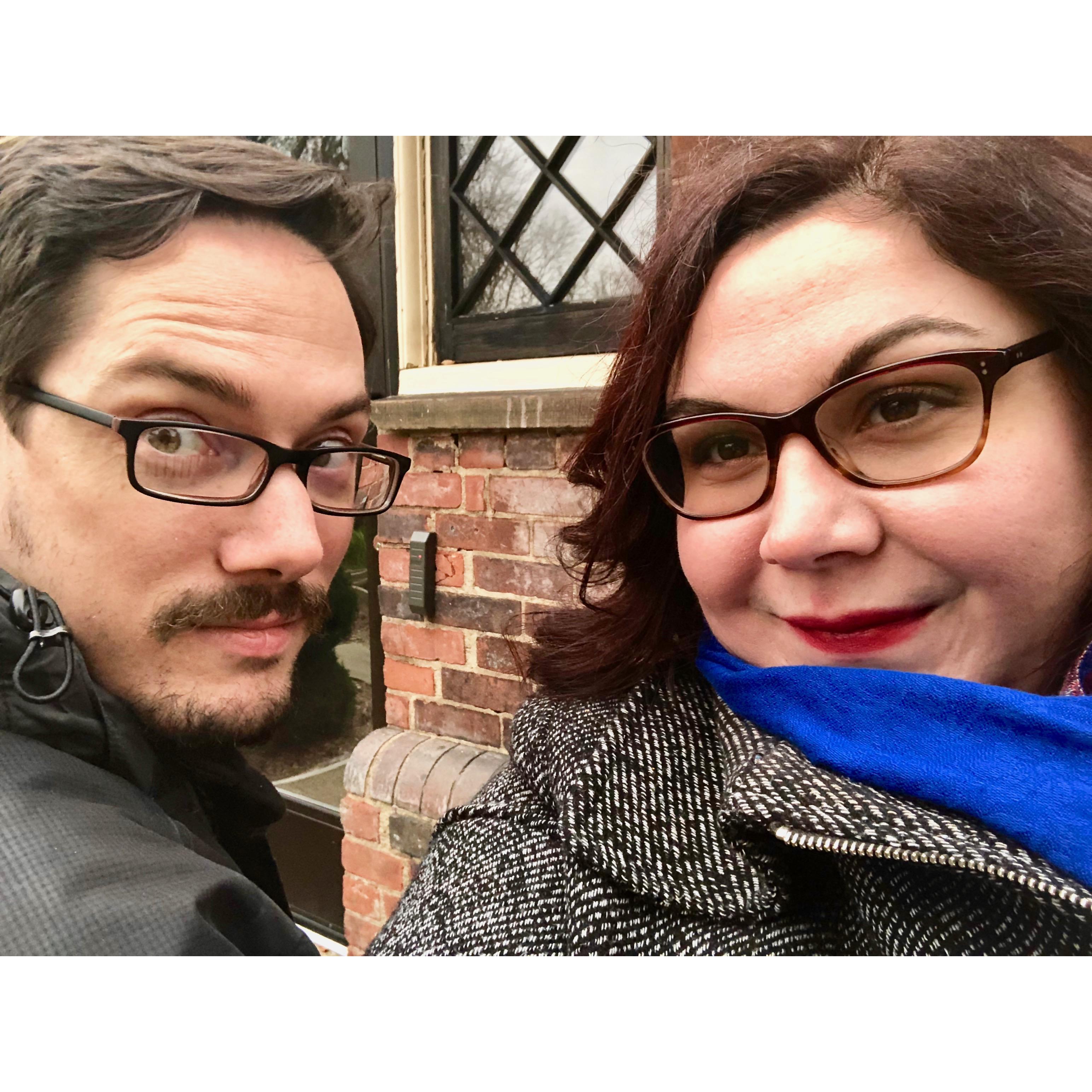 Scouting out the Frick for engagement photos. 2019.