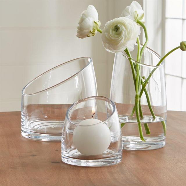 Slant Glass Vases