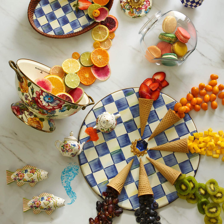 MacKenzie-Childs, Royal Check Cheese Course | Zola