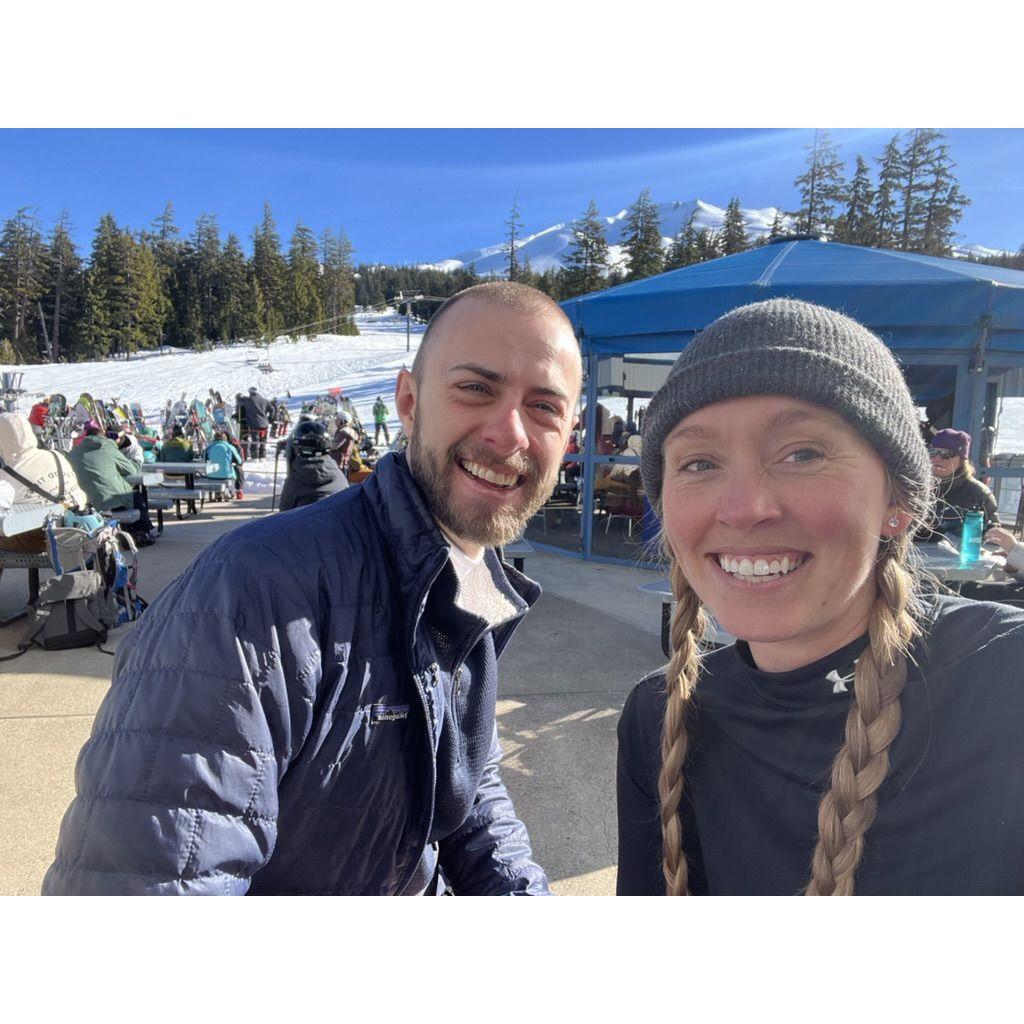 Brandon convinced Courtney to learn how to ski