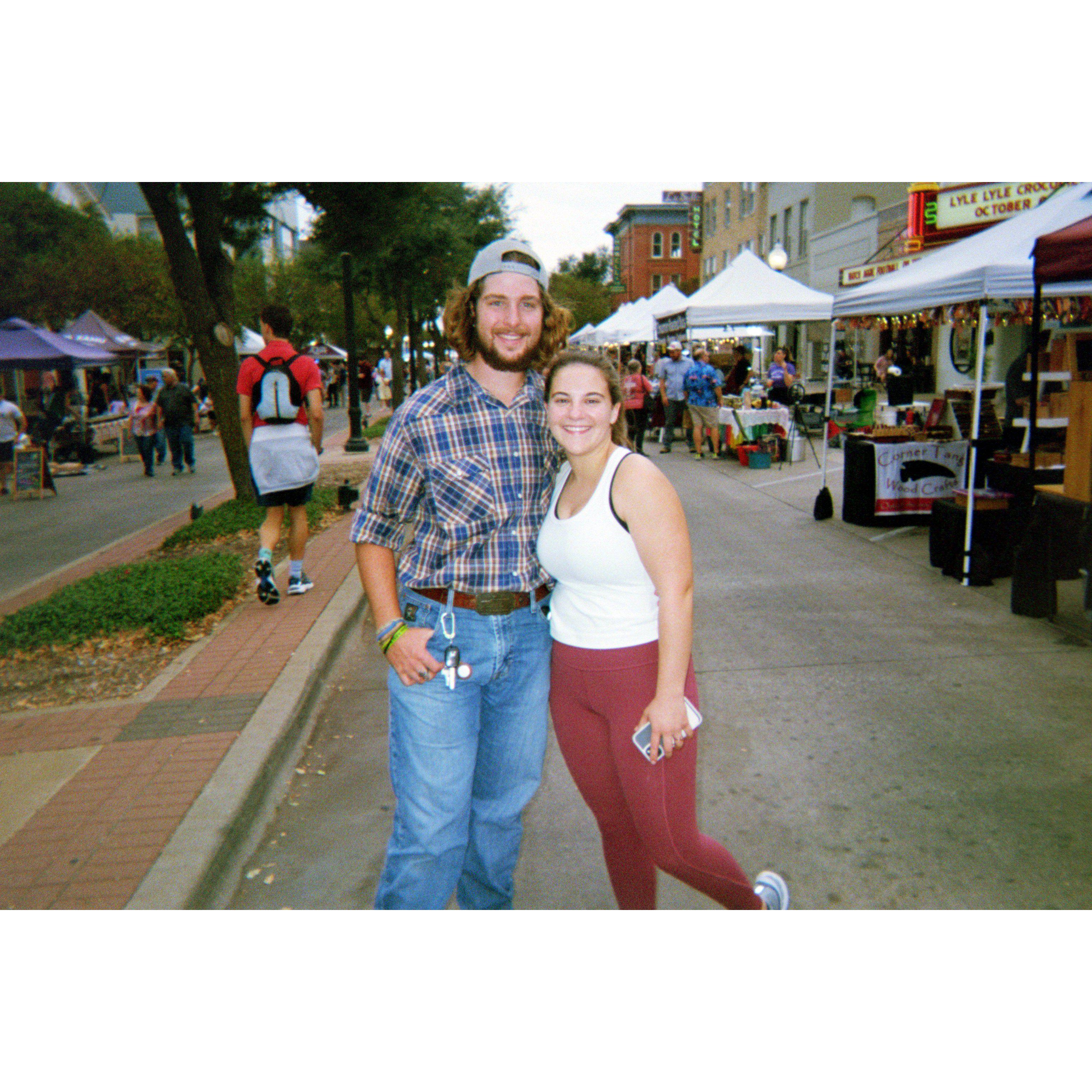 One of our favorite date nights is visiting First Friday, a festival on the first Friday of every month in Bryan.