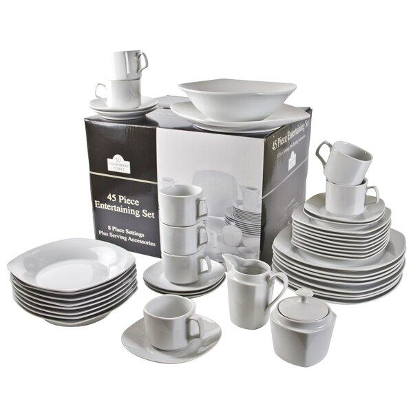 Filomena 45 Piece Dinnerware Set, Service for 8
