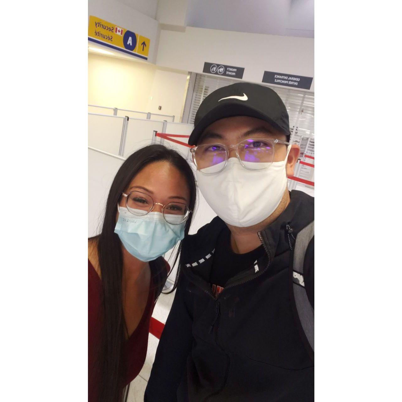 We headed to our gates for our departure. Little did we know. The airport changed both of our gates. And so we ran to the other side of the airport while on the phone. We said our final goodbyes.
