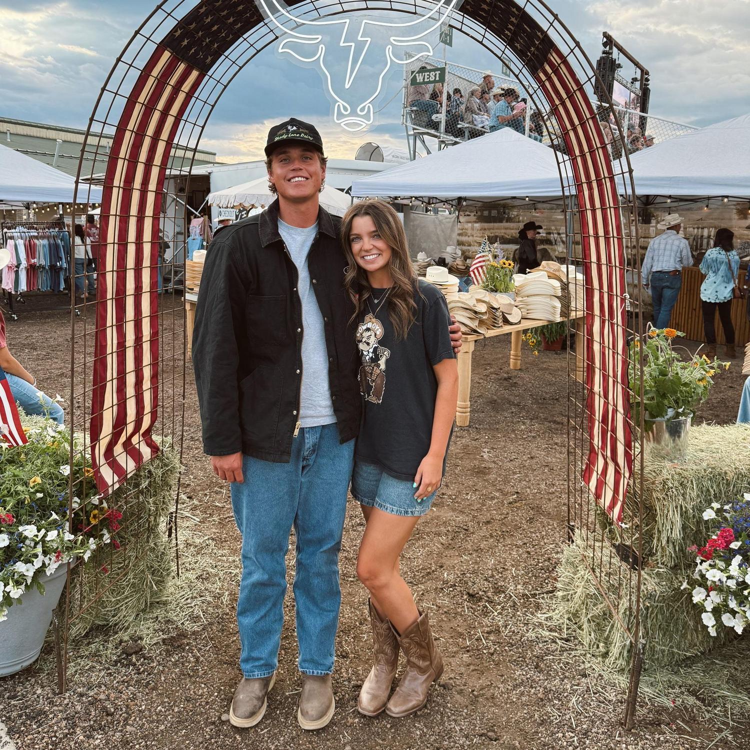 Oakley, Utah Rodeo after they started dating!