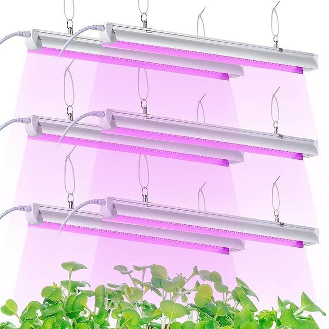 TYAGMAM Grow Light, 2ft T8,150W(6 x 25W, 900W Equivalent), Super Bright, Full Spectrum Sunlight Plant Light, LED Grow Light Strips, Grow Light Bulbs for Indoor Plants,Greenhouse,6-Pack