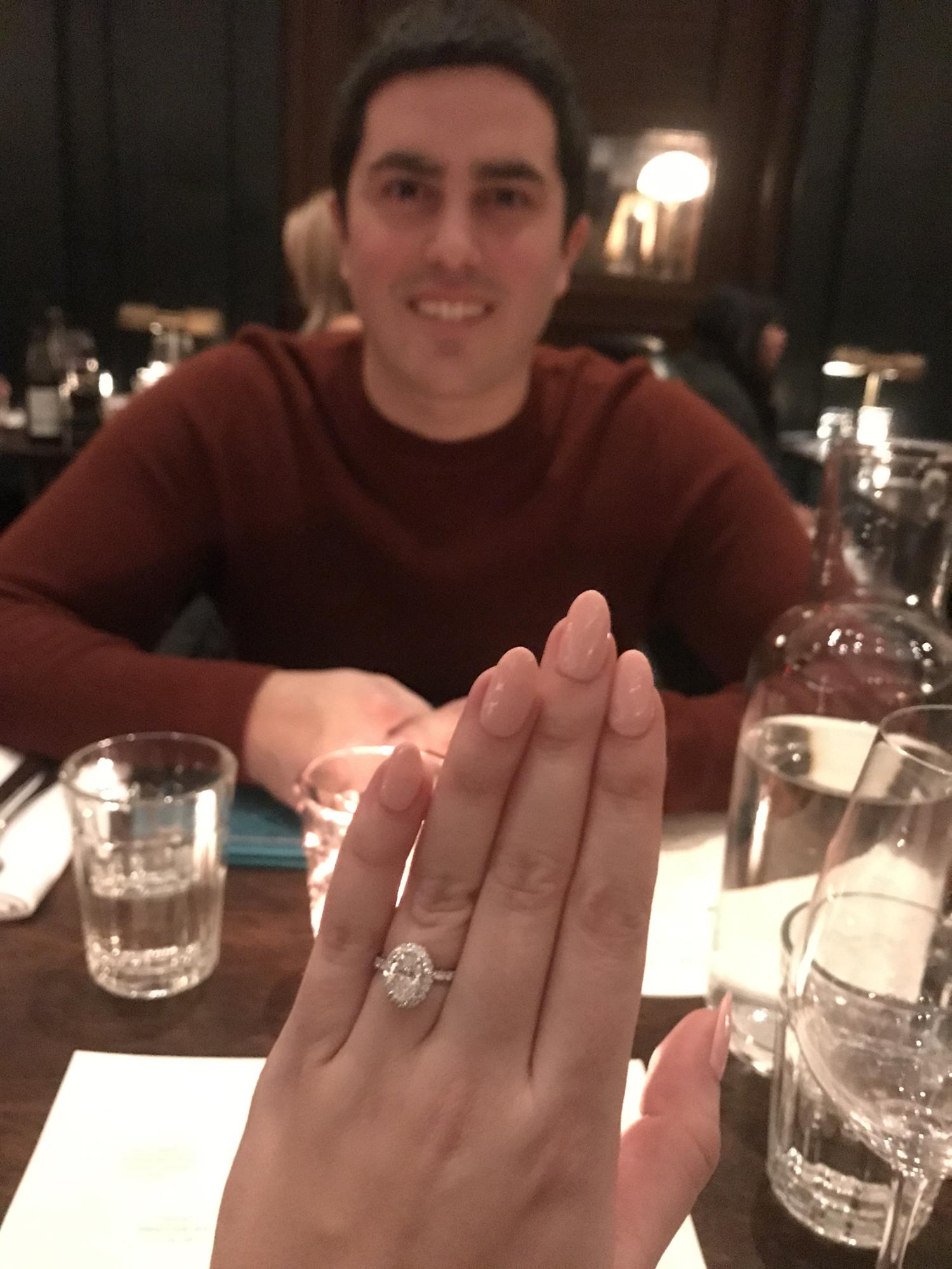 Celebrating our five year anniversary and our engagement that happened about 15 minutes before this photo was taken
2022