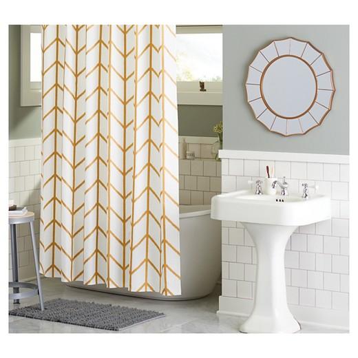 Shower Curtain Gold Cotton Ikat - Threshold™