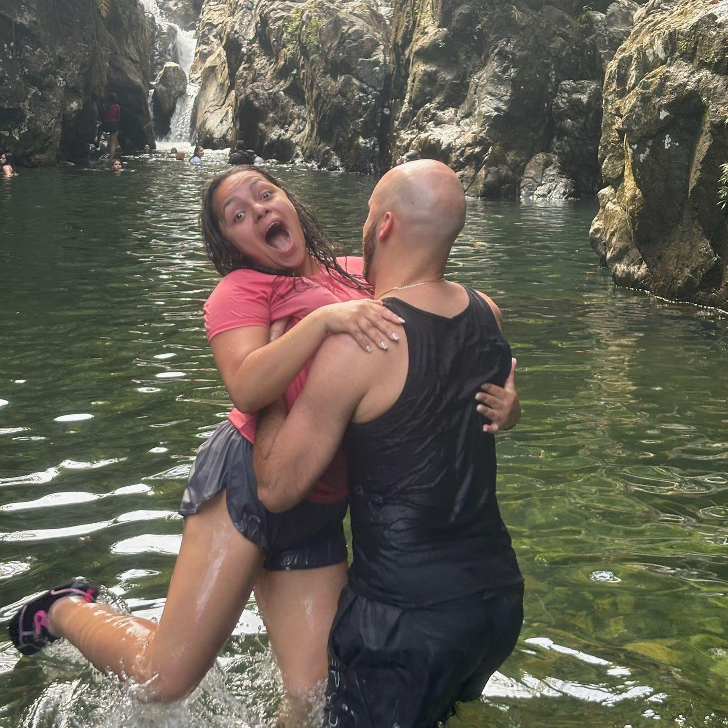 El 7/6/25 El Yunque National Forest in PR! We went cliff jumping, took a beautiful hike through the forest, and cooled off with a little "dip".