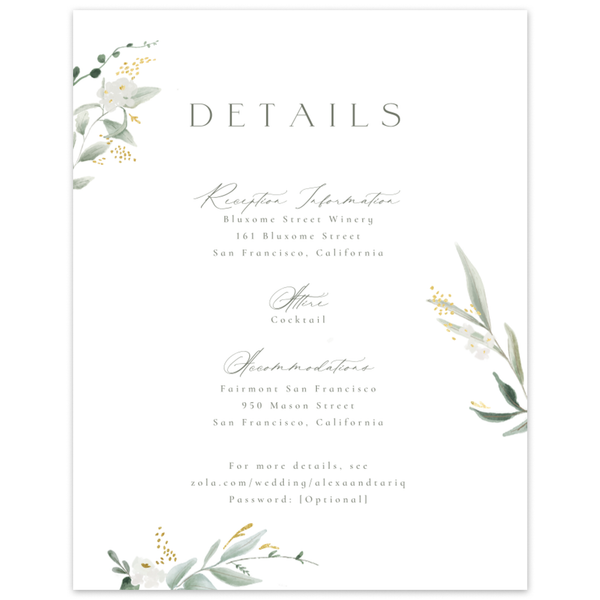 Darcy Foil | Periwinkle Gray | Zola Wedding Enclosure Cards