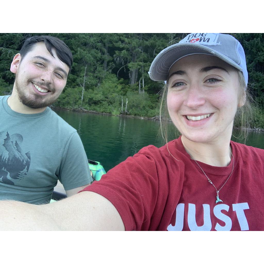 Kayaking at clear lake