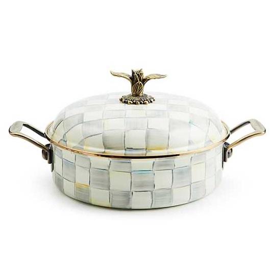 Mackenzie Childs Sterling Check 5 Qt. Casserole