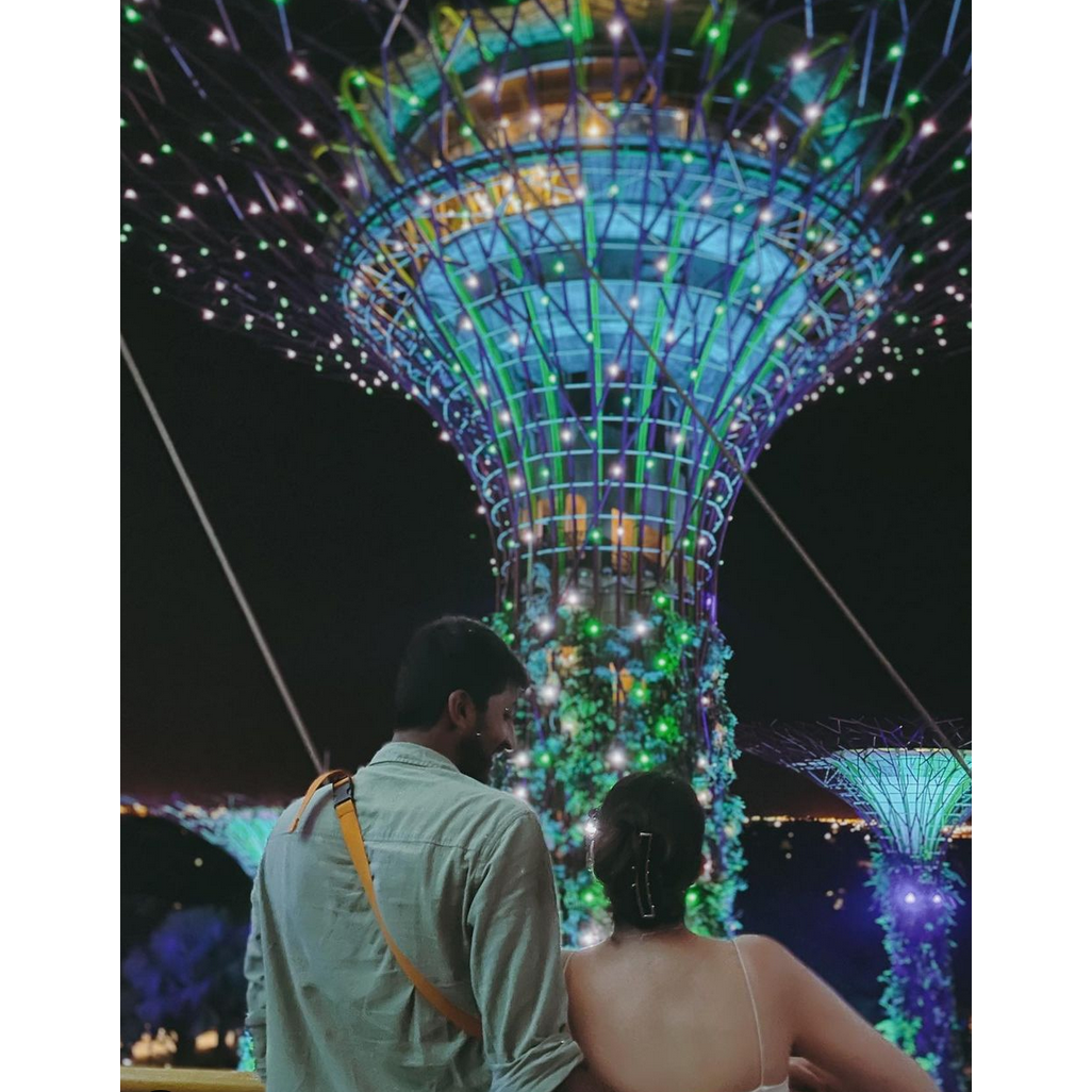 Post-proposal bliss at Gardens by the Bay in Singapore