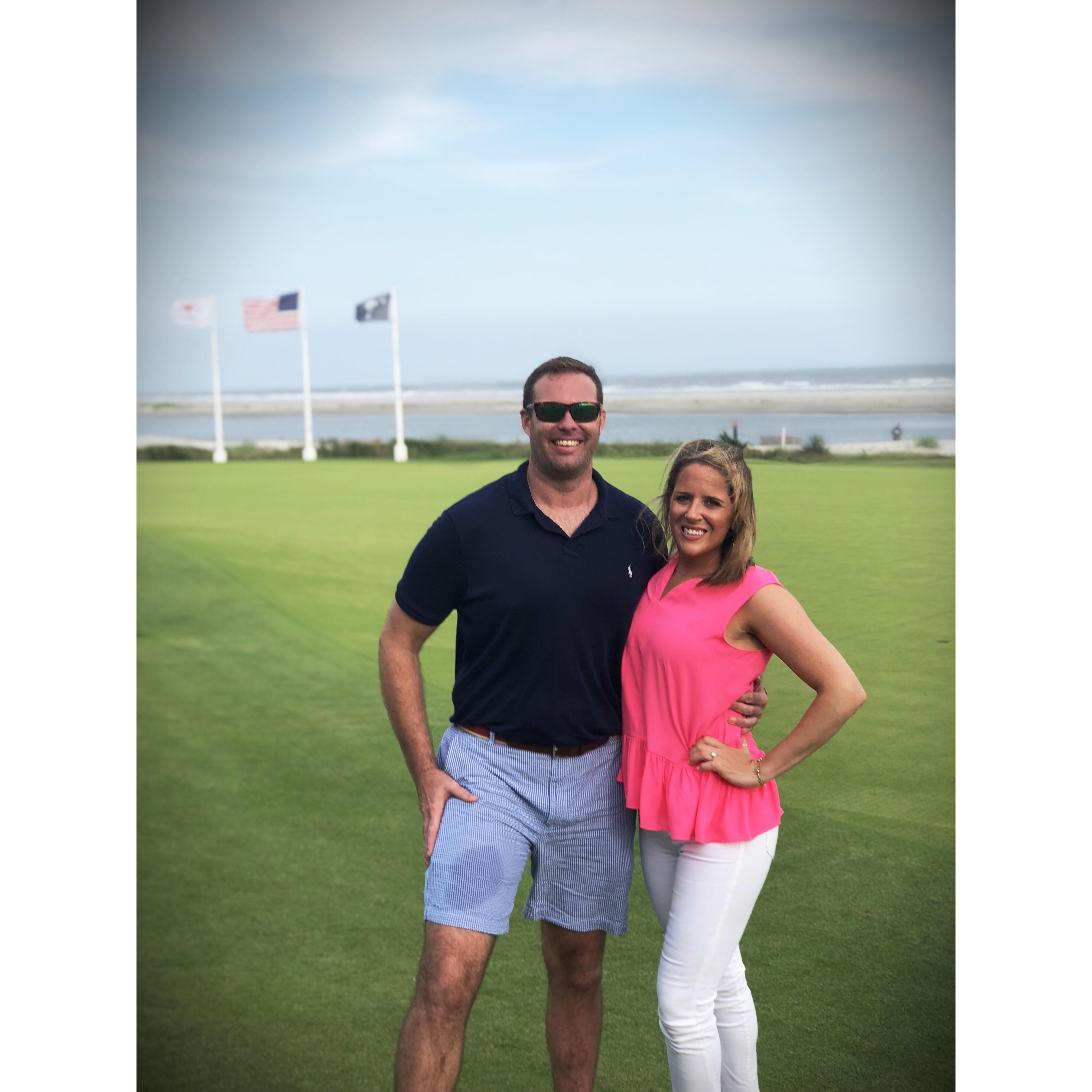 Back at Ocean Course in Kiawah Island after getting engaged - June 2018
