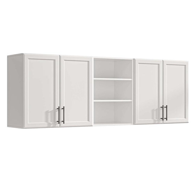 FIMELLO 62.8 ''W X 11''D X 21.7''H Wall Cabinets for Laundry Room, Wooden Kitchen Cabinet, Floating Wall Cabinets, Hanging Wall Cabinet for Laundry, Kitchen, White