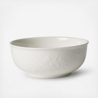 Rose Sauvage Blanche Round Vegetable Bowl