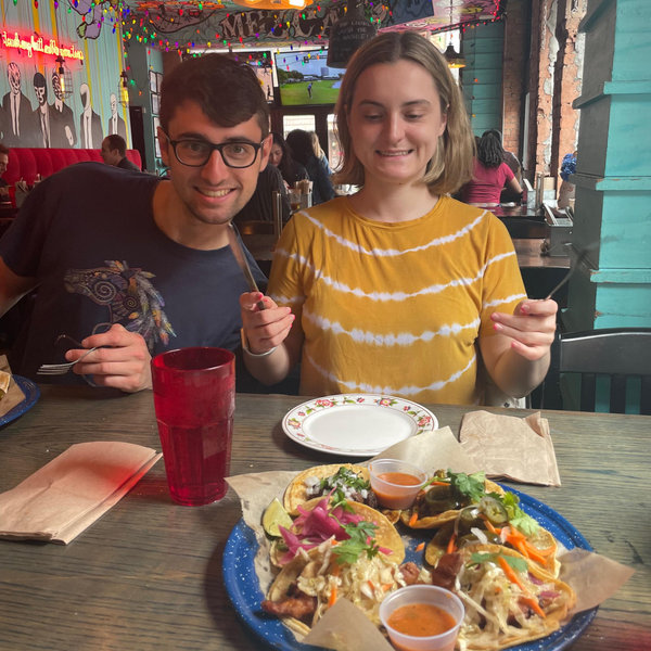 Dinner on our Honeymoon