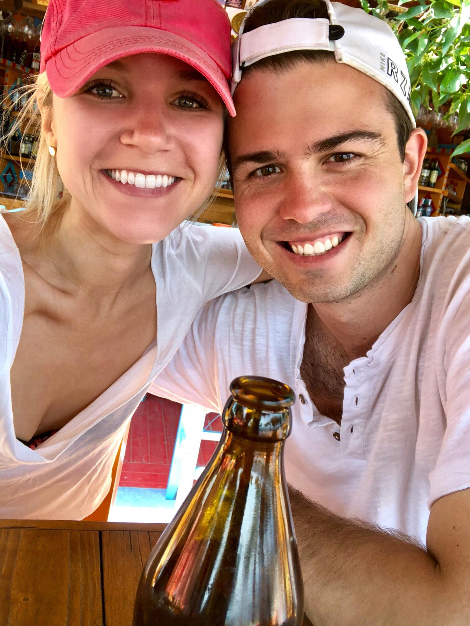 Beach bar hopping in Santorini, Greece.