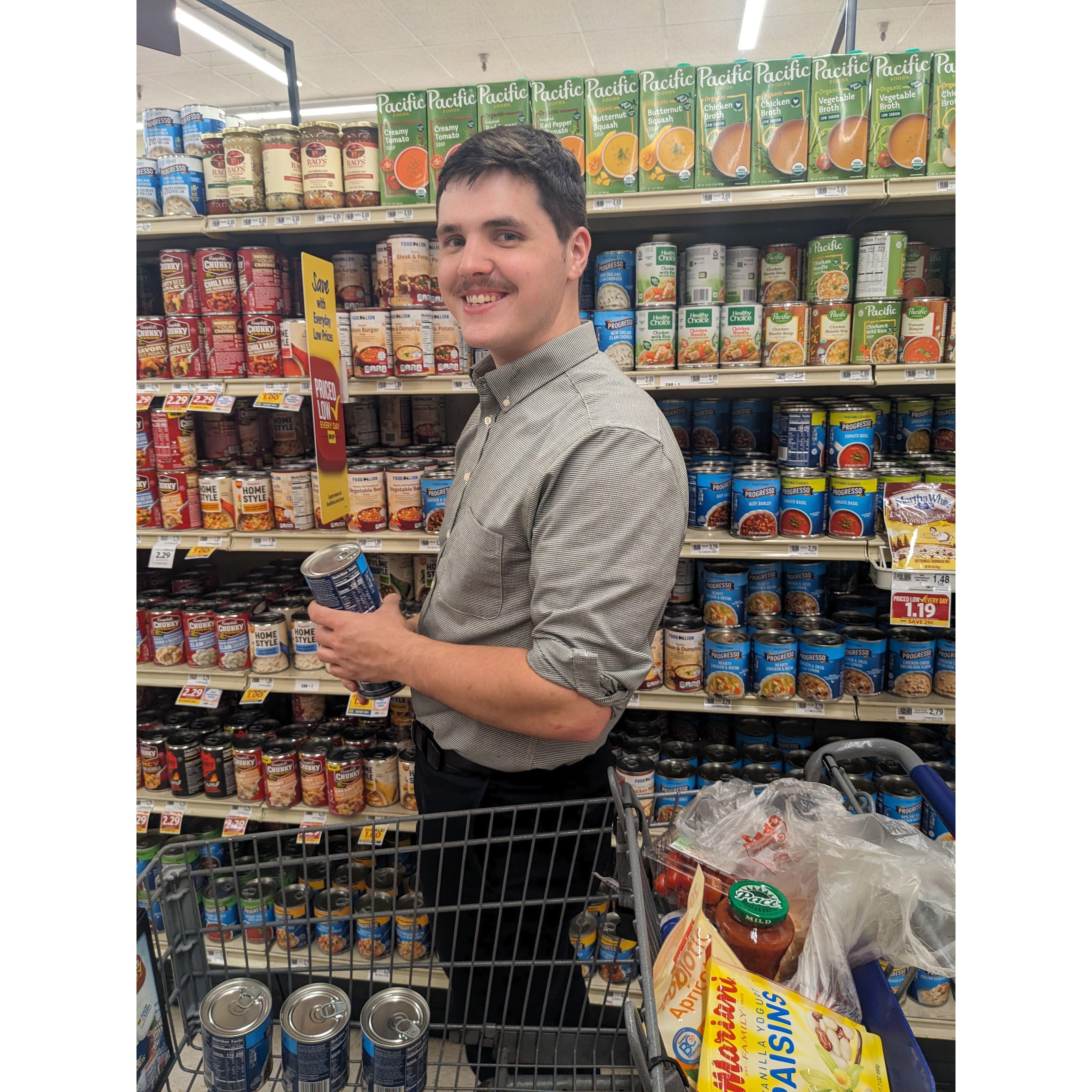 He wanted to stock up on soup apparently