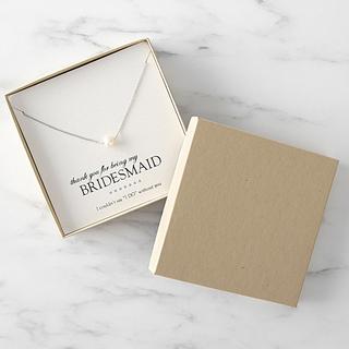 Bridesmaid Floating Pearl Necklace