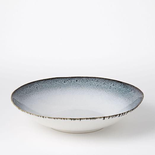 Reactive Glaze Serveware Set Salad Bowl - Black/White