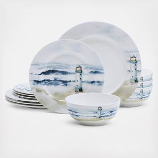 Seaside 12-Piece Dinnerware Set, Service for 4