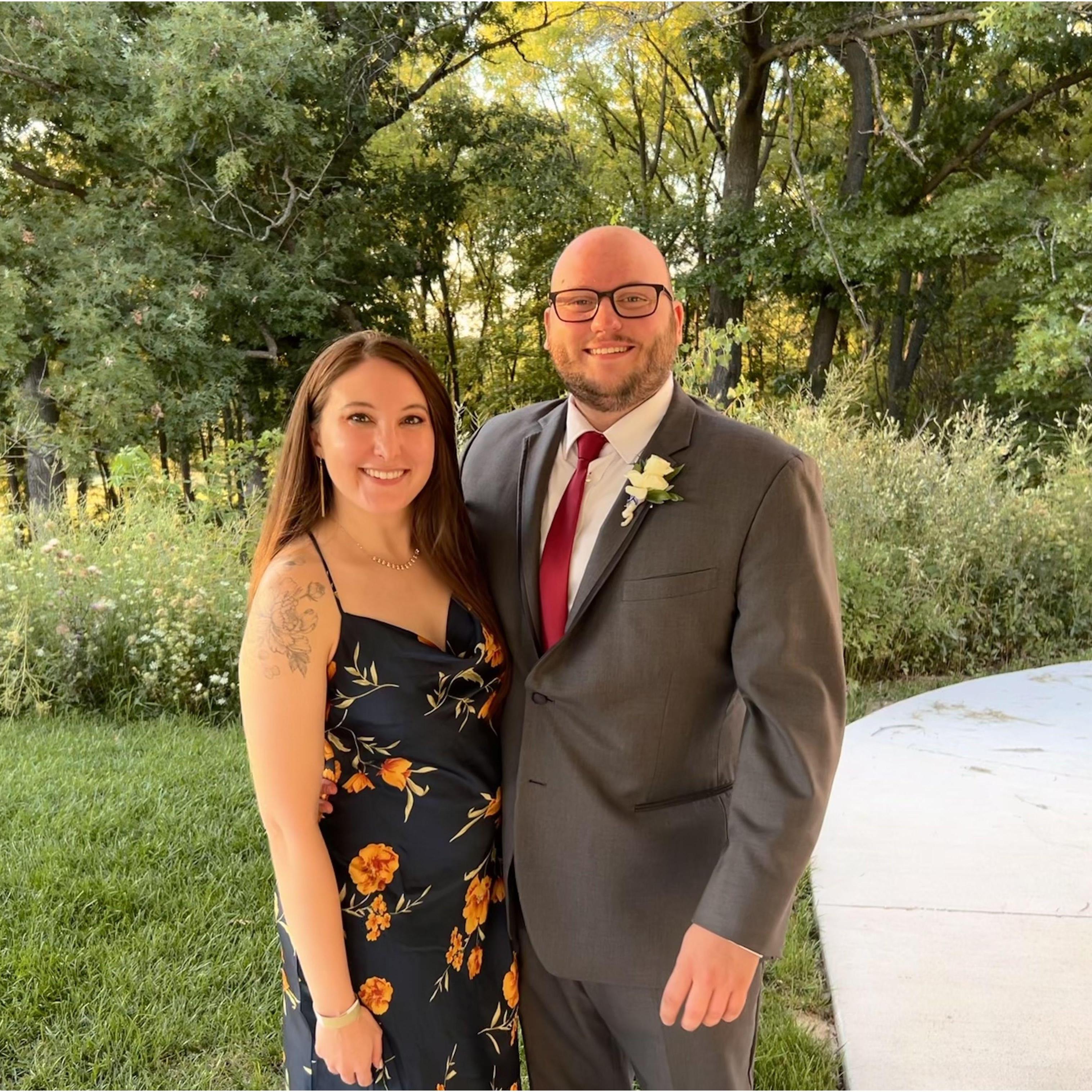 Celebrating our friend's wedding