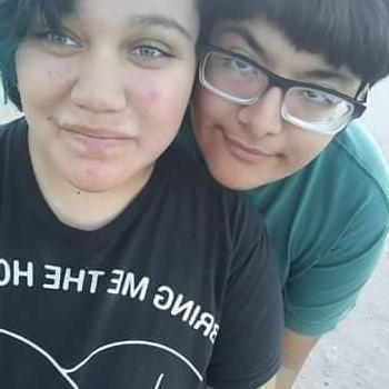 One of the first pictures we took together on the day of the dead parade