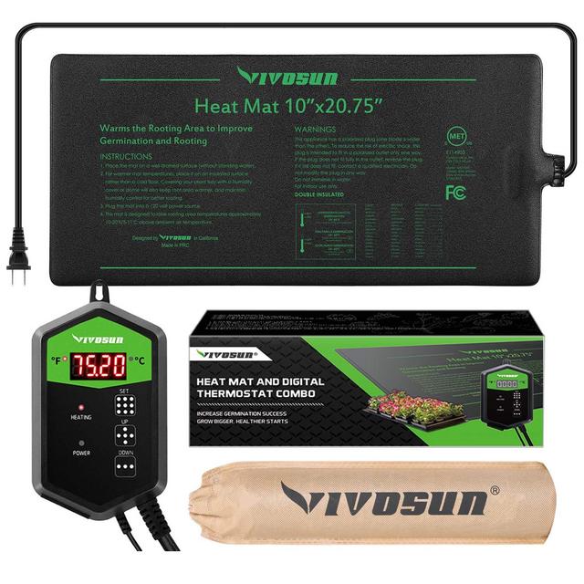 Seedling Heat Mat and Digital Thermostat Combo