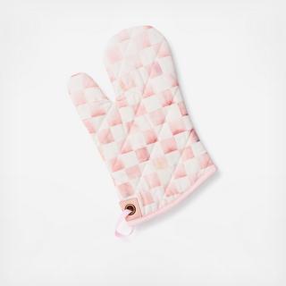 Rosy Check Cotton Oven Mitt