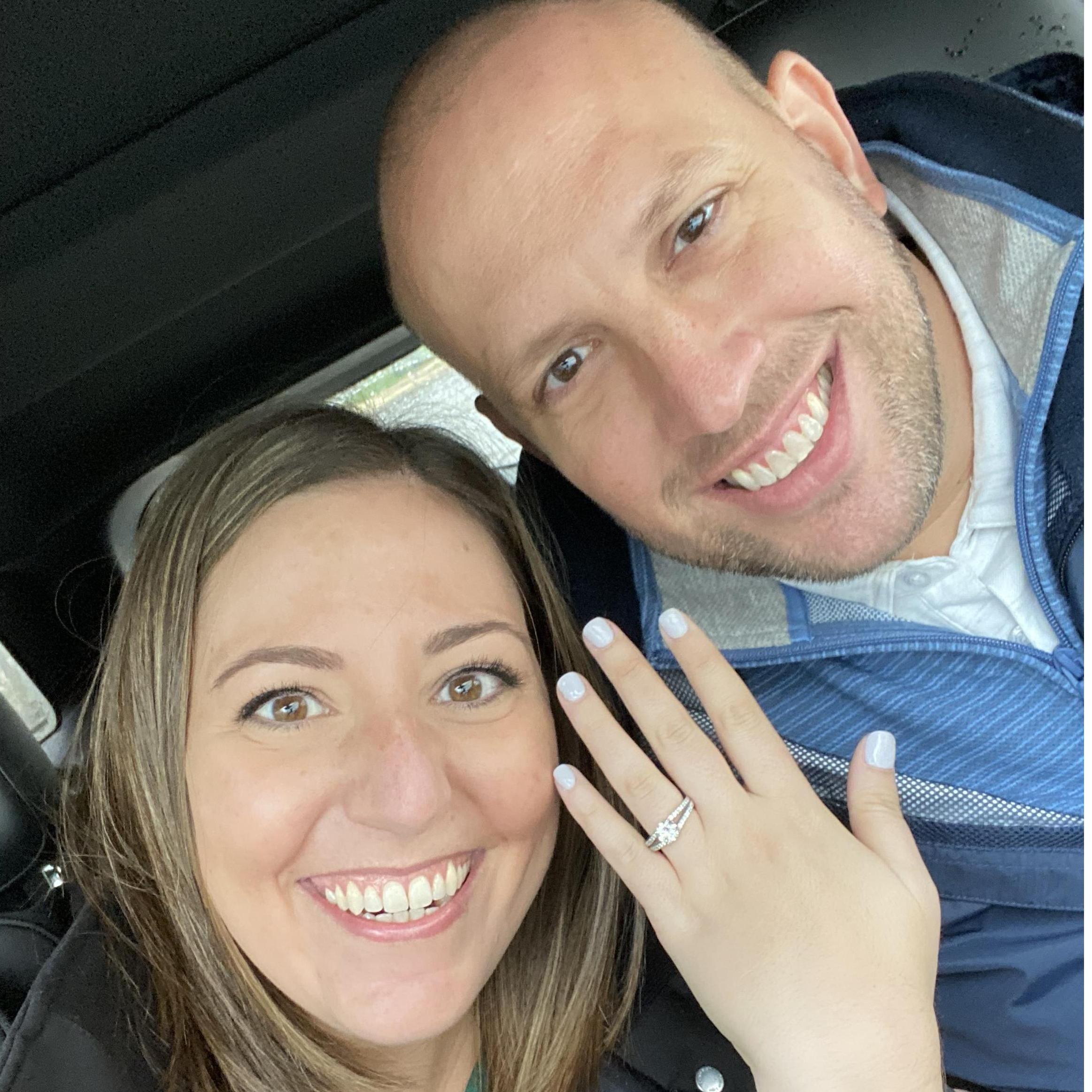 The moment right after Nick proposed!