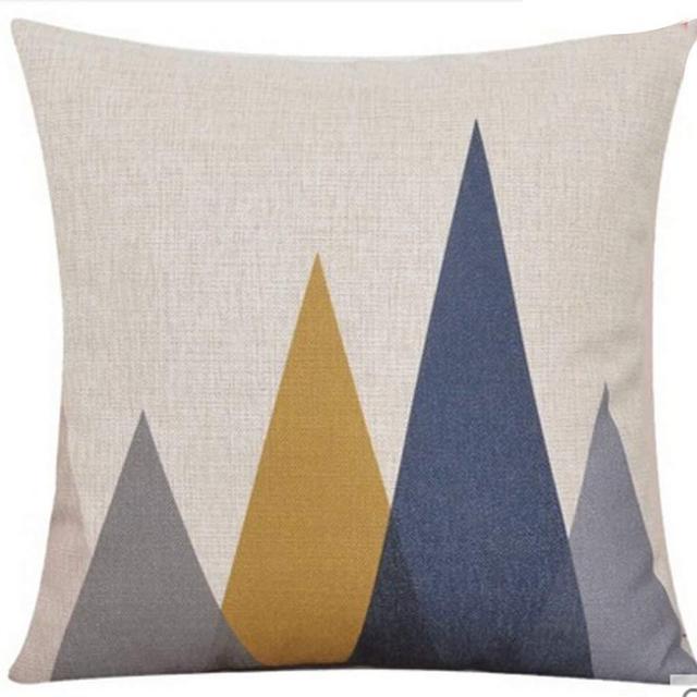 QINU KEONU Elephant Deer Mountains Cotton Linen Throw Pillow Case Cushion Cover Home Sofa Decorative 18 X 18 Inch (5) (5)