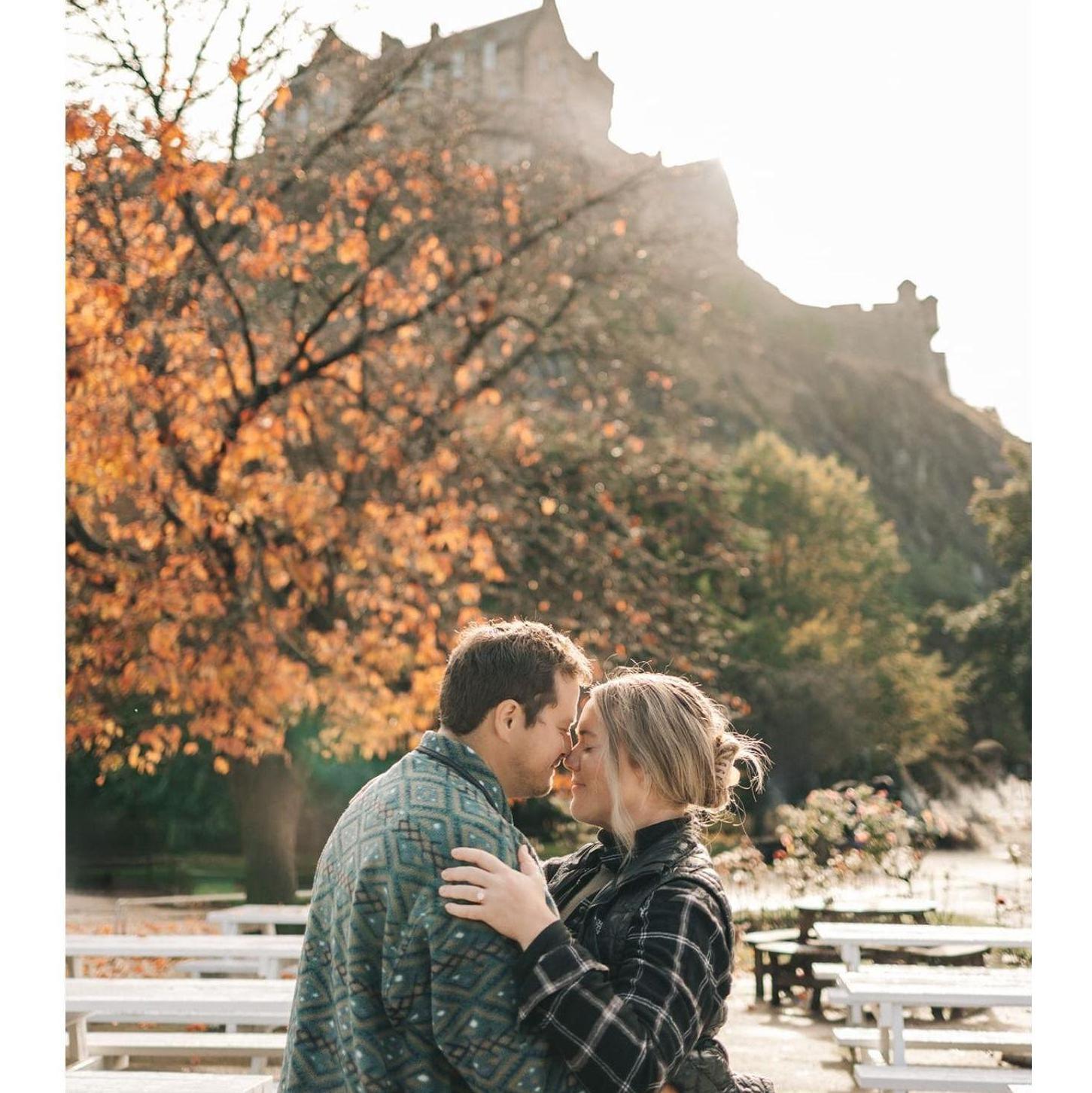 Our epic engagement in Edinburgh, Scotland!!